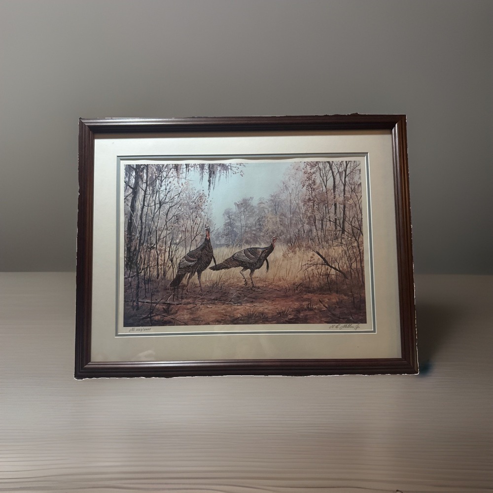 Norman Conrad Miller Jr Matted Framed Print Numbered "Hardwood Monarchs" 28x21